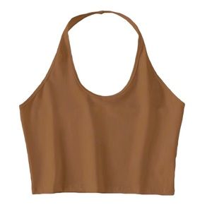 Brown Halter Crop Top size Small / Stretchy